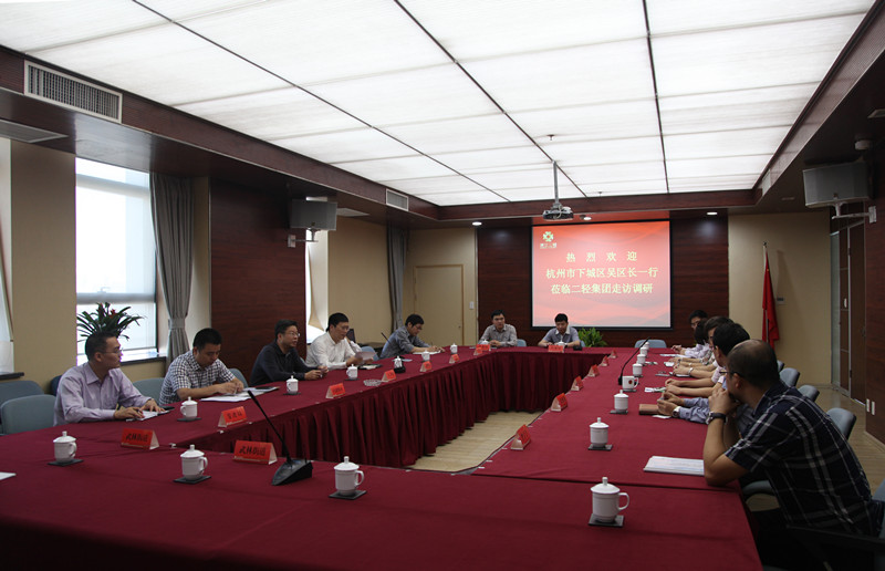 杭州市下城區區長吳才敏一行來我司走訪調研