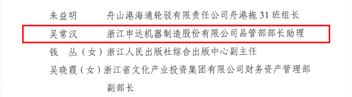 省二輕集團這些個人和集體榮獲浙江省國有企業“兩優一先”榮譽稱號